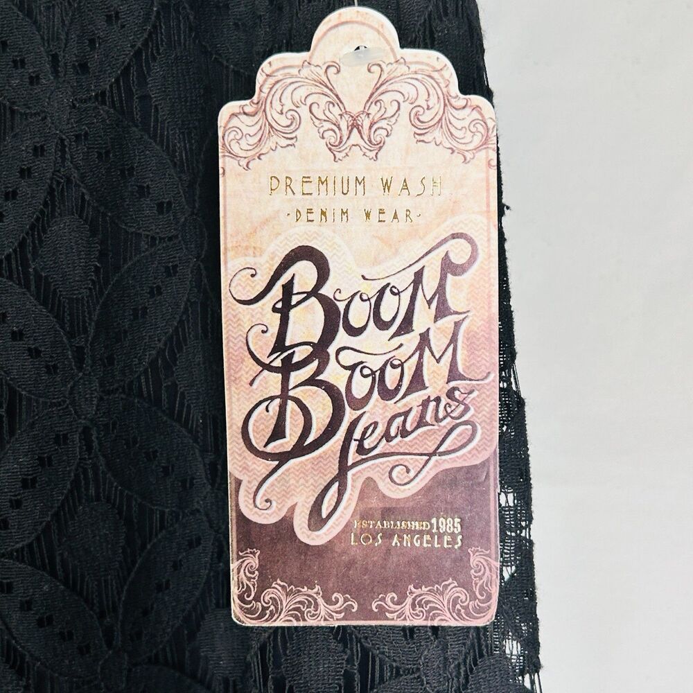 Boom Boom NEW Black Lace Pants Women L Sexy See Through Overlay Long Tall NWT - Picture 13 of 13